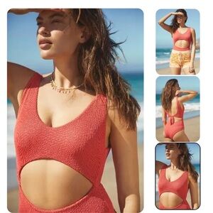 Malai Textured Wave Twist Swimsuit from Anthropologie